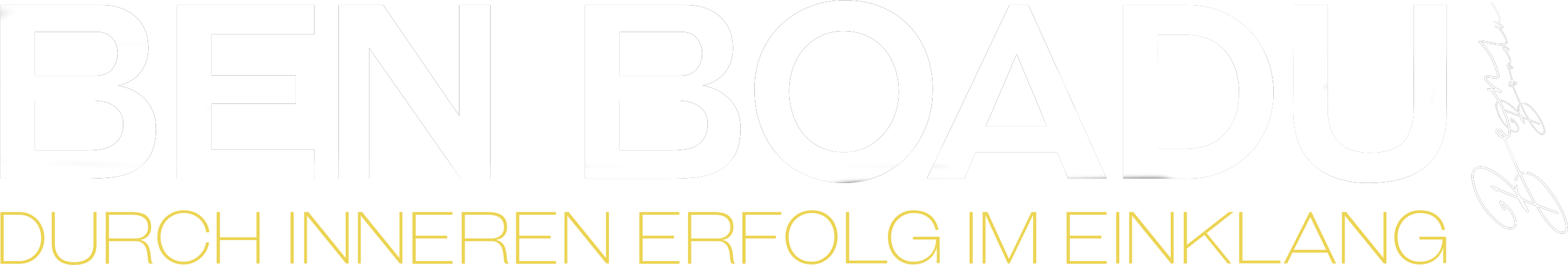 Logo weiße Schrift Ben Boadu